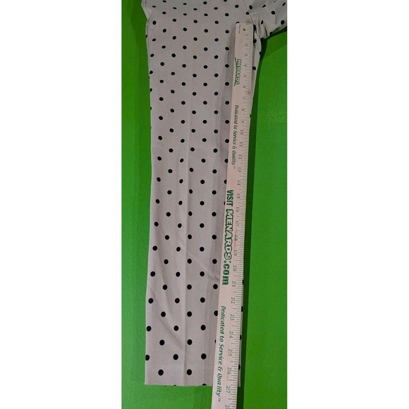 New York and Co. Tan Black Polka Dot Pants Slim Women's Size 4 - Picture 6 of 11